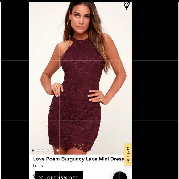 Love Poem Burgundy Lace Mini Dress - Picture 6 of 8